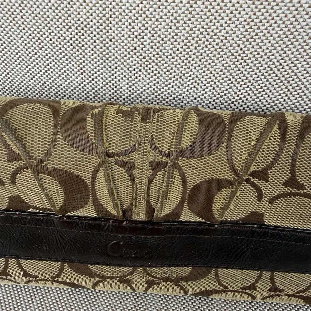 Coach Ashley Signature Jacquard Trifold Wallet W/Checkbook Insert Y2K Vintage